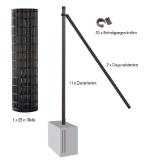 Gitterzaun 25 Meter Komplett-Set Foxx - Farbe: anthrazit, Stattpreis= UVP/ Listenpreis, Josef Steiner 1 Set