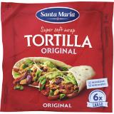 Santa Maria Tortilla Wraps, Preisangabe ohne MwSt. (Preis inkl. MwSt. 2,96 €), METRO 371 Gramm 1 Packung