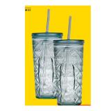 Trinkglas mit Halm, 500 ml 30395922 BayWa 1 Stück