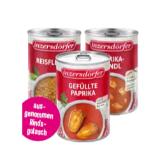 Inzersdorfer Gefüllte Paprika, Gulasch, Krautfleisch, Reisfleisch und Paprikahendl versch. Sorten Sutterlüty 400 Gramm 1 Dose