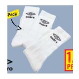 Umbro Herren-Sportsocken 3er-Packung Maximarkt 1 Packung
