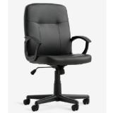 Bürostuhl NIMTOFTE Kunstleder schwarz/schwarz 3690248 JYSK 1 Stück