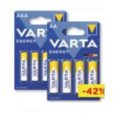 Varta Energy Mignon AA oder Mikro AAA Batterien Unimarkt 4 Stück 1 Packung