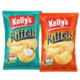 Kelly's Riffels Chips versch. Sorten Lidl APP Preis 130 Gramm 1 Packung