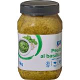 aro  Pesto Basilikum mit Knobauch, Preisangabe ohne MwSt. (Preis inkl. MwSt. 9,34 €), METRO 1 Kilogramm 1 Glas