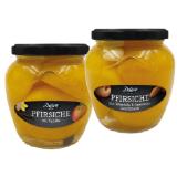 Deluxe Pfirsiche im Glas versch. Sorten Lidl 580 Milliliter 1 Glas