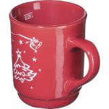 MÄSER Glühweinbecher rot mit Dekor, Preisangabe ohne MwSt. (Preis inkl. MwSt. 2,27 €), METRO 1 Stück