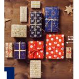 Home Creation Weihnachtspackpapier metallisiertes Kraftpapier oder braun geripptes Packpapier versch. Farben und Modelle HOFER 1 Stück