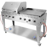 Metro Professional Gasgriller Plancha, 8-Brenner, Preisangabe ohne MwSt. (Preis inkl. MwSt. 1198,80 €), METRO 1 Stück