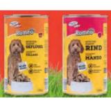 Romeo Hundedosenfutter Rind oder Geflügel HOFER 1.24 Kilogramm 1 Dose