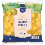 Metro Chef Mangowürfel, Preisangabe ohne MwSt. (Preis inkl. MwSt. 6,48 €), METRO 1 Kilogramm 1 Packung