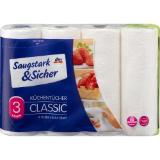 Saugstark&Sicher Classic Küchentücher 3-lagig 4 × 64 Bl. dm 1 Packung