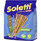 Promotion Bild von Soletti Salzstangen Original od. Sesam, Preisangabe ohne MwSt. (Preis inkl. MwSt. 1,86 €), METRO 230 Gramm 1 Packung