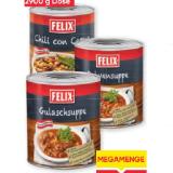 Felix Gulaschsuppe, Chili con Carne oder Bohnensuppe Maximarkt 2900 Gramm 1 Dose