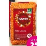 Promotion Bild von Davert Bio-Hülsenfrüchte Rote Linsen Denns BioMarkt 500 Gramm 1 Packung