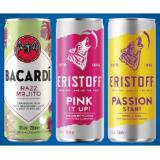 Promotion Bild von Eristoff /Bacardi Mischgetränk versch. Sorten Lidl APP Preis 0.25 Liter 1 Dose