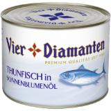 Vier Diamanten Thunfisch in Öl od. Natur, Preisangabe ohne MwSt. (Preis inkl. MwSt. 24,63 €), METRO 1.88 Kilogramm 1 Dose