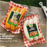 Promotion Bild von Wiesbauer Puten-Käsekrainer od. -Bratwürstel BILLA PLUS 300 Gramm 1 Packung