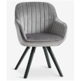 Sessel ONSEVIG schwarz/Samt grau 3698203 JYSK 1 Stück