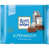 Ritter Sport Tafelschokolade Bunte Vielfalt Alpenmilch , Preisangabe ohne MwSt. (Preis inkl. MwSt. 1,64 €), METRO 1 Tafel