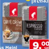 Julius Meinl Crema oder Espresso ganze Bohne Classico oder Crema Intenso Unimarkt 1 Kilogramm 1 Packung
