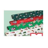 Weihnachtliche Geschenkpapierrolle verschiedene Motive Maximarkt 1 Stück