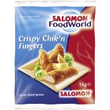 Salomon Food World Chicken Fingerscrispy, Preisangabe one MwSt. (Preis inkl. MwSt. 54,99 €), METRO 5 Kilogramm 5 Stück
