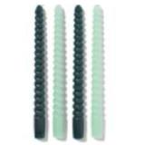 Promotion Bild von Kurze Haushaltskerzen dip-dye grün HEMA 2 Stück 1 Set
