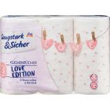 Promotion Bild von Saugstark&Sicher Küchenrolle Design Riesenrollen 3-lagig dm 3 Rollen 1 Packung