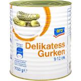 aro  Delikatessgurken 9-12 cm, Preisangabe ohne MwSt. (Preis inkl. MwSt. 13,74 €), METRO 9.70 Kilogramm 1 Dose