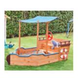 HOME DELUXE Matschekiste Sandkasten Schiffsoptik mit Bank HOFER 1 Stück