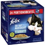Purina Felix Katzennassnahrung div. Sorten, Preisangabe ohne MwSt. (Preis inkl. MwSt. 11,85 €), METRO 85 Gramm 24 Stück