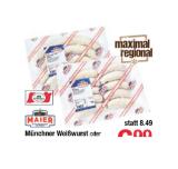 Promotion Bild von Maier Münchner Weißwurst oder Augsburger zum Braten Maximarkt 700 Gramm 1 Packung