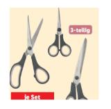 Crelando Scheren-Set Lidl 3 Stück 1 Set