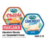 Alpenhain Obazda oder Camembert Creme versch. Sorten Maximarkt 125 Gramm 1 Stück