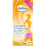 Depilan Körper Kaltwachs Enthaarungsstreifen 20 Stk. + 4 Pflegetücher dm 1 Packung