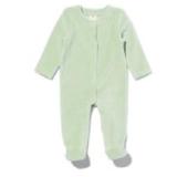 Promotion Bild von Jumpsuit für Neugeborene, Veloursstoff grün HEMA 1 Stück