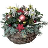 Adventgesteck Korb Ø 25 cm, Preisangabe ohne MwSt. (Preis inkl. MwSt. 37,28 €), METRO 1 Stück