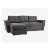 Schlafsofa mit Chaiselongue VEJLBY Stoff dunkelgrau 3690380 JYSK  1 Stück