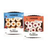 Omas Backstube Mini Butter Linzeraugen Mit Marillen oder Ribiselfrucht Lidl 400 Gramm 1 Packung