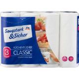 Saugstark&Sicher Küchentücher Classic 3-lagig, 4x64 Blatt dm 1 Packung
