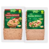 Vemondo Pflanzlicher Leverkäse-Aufschnitt Fein oder mit Röstzwiebeln Lidl 115 Gramm 1 Packung