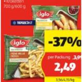 iglo Kartoffelprodukte Feine Welle oder Kroketten HOFER 1 Packung