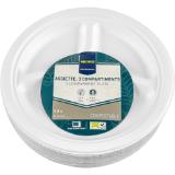 Metro Professional Zuckerrohr Teller Ø 26 cm ungeteilt od. 3-geteilt, Preisangabe ohne MwSt. (Preis inkl. MwSt. 10,79 €), METRO 50 Stück