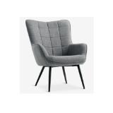 Sessel ULDUM Stoff grau/schwarz 3640220 JYSK 1 Stück