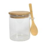 Vorratsglas ∅ 8,5 cm,  Höhe 10 cm, mit Bambusdeckel und -löffel PAGRO 1 Stück