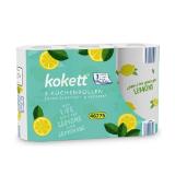 kokett Küchenrolle 3-lagig mit Design 200 Kurzblatt HOFER 3 Stück