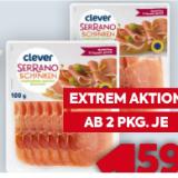 Clever Serrano Schinken BILLA PLUS 100 Gramm 1 Packung