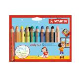Stabilo Buntstifte Woody inkl. Spitzer PAGRO & LIBRO 10 Stück
