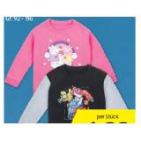 MY LITTLE PONY / PEPPA PIG / TRANSFORMERS Kleinkinder-Sweatshirt HOFER 1 Stück